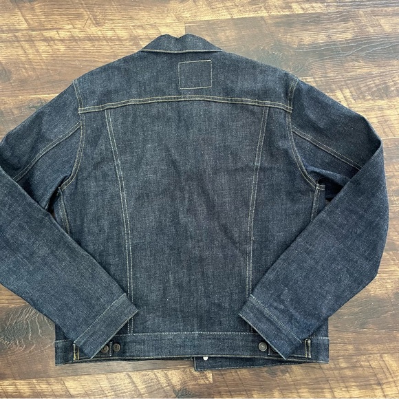RRL Double RL Ralph Lauren dark indigo wash denim Jean trucker jacket Large USA - Picture 15 of 16